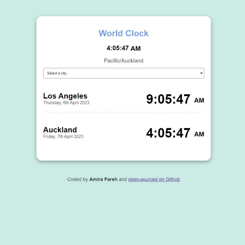 World Clock preview